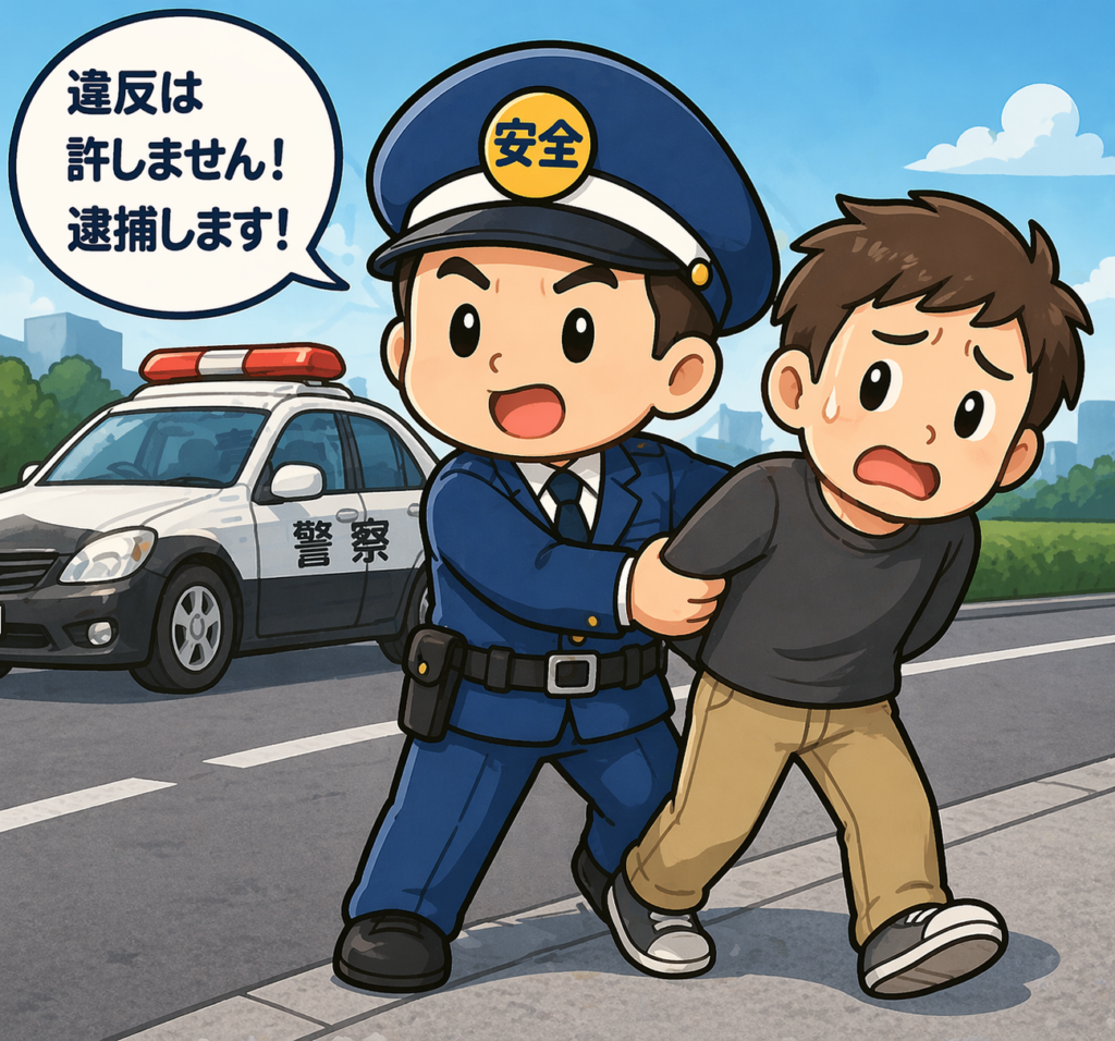逮捕する安全くん