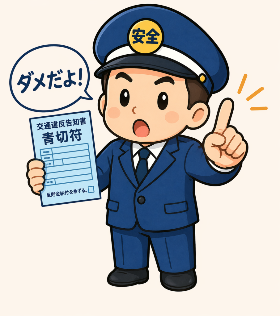 青切符を持つ安全くん